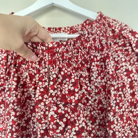 APIECE APART Red Deia Floral Mini Dress size L - Picture 5 of 8